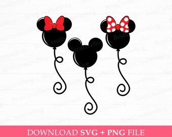 Globos de ratón SVG, Vacaciones familiares, Viaje PNG (Archivo para imprimir)