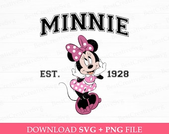 Retro Miss Mouse 1928 SVG, Family Vacation PNG (Instant Download)