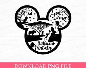 Hakuna Matata SVG, familievakantiereis, dierenrijk (SVG-png-bestanden)