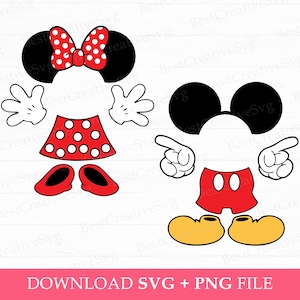 Bundle Mouse Body Svg, Mouse Parts Svg, Family Vacation Svg, Family Trip Svg, Vacay Mode, Png Svg Files For Print