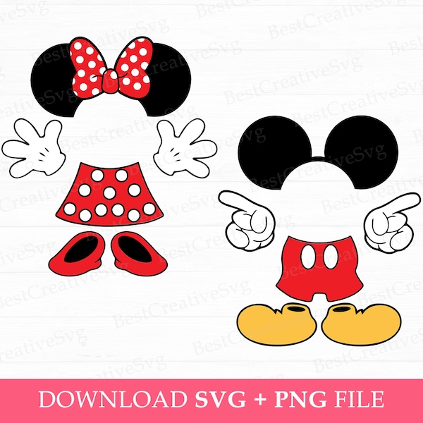 Mickey Mouse Body Parts - Etsy