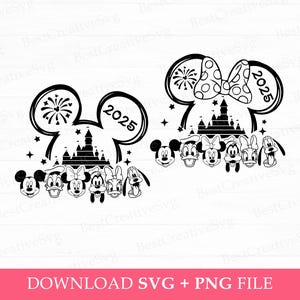 Mouse and Friends Svg, Magical Kingdom Svg, 2025 Family Vacation Svg, Vacay Mode, Family Trip Svg, Png Svg Files, Instant Download