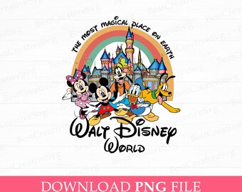 Mouse and Friends Magical Kingdom PNG: Family Vacation (Digital File)