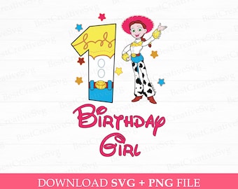 Cowgirl First Birthday SVG, Family Birthday PNG, Stars (Instant Download)