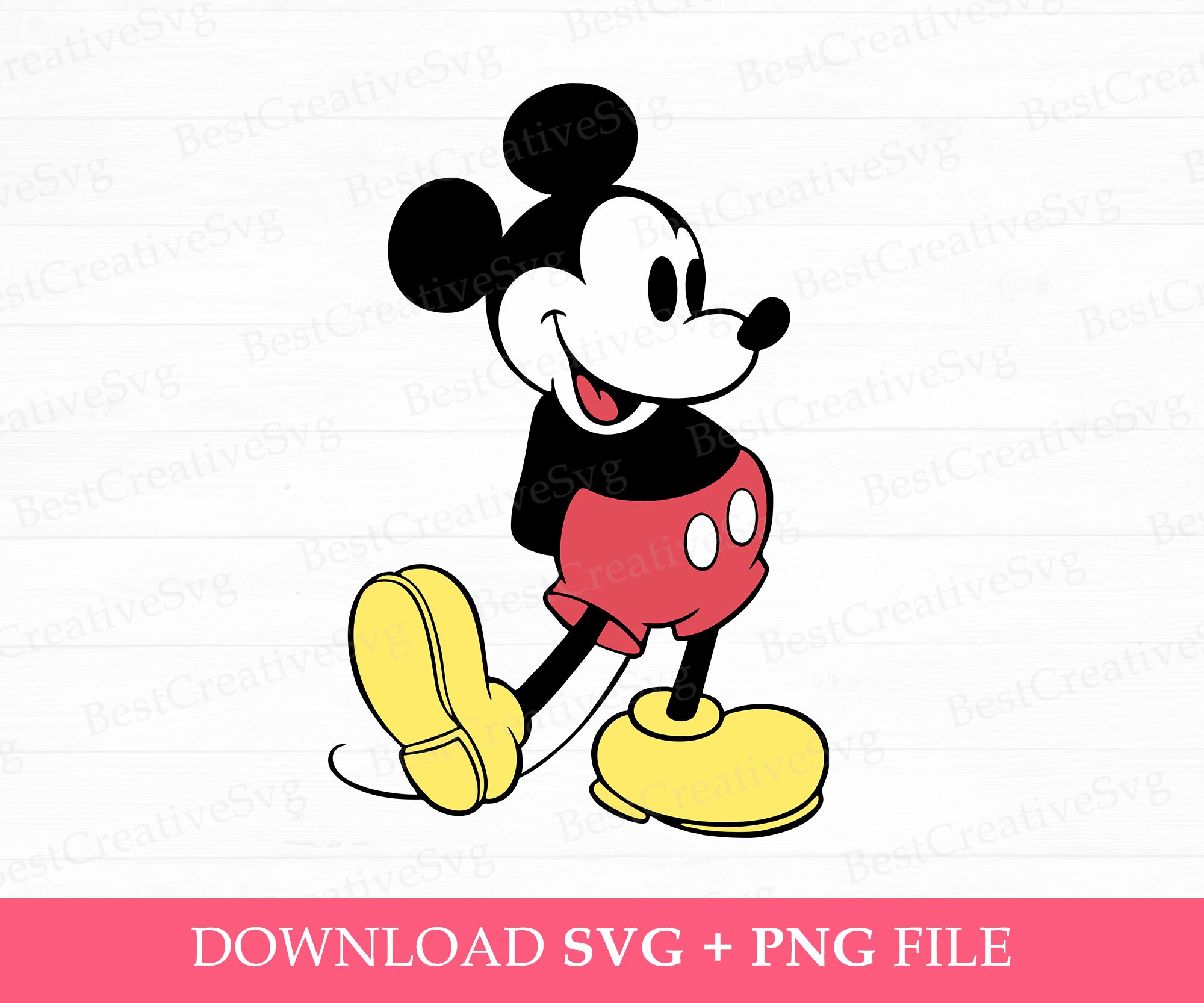 Retro Mickey Mouse Png