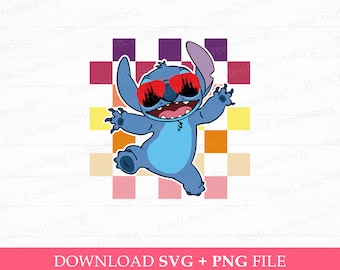 Happy Character with Sunglasses Svg, Checkered Background Svg, Magical Kingdom Svg, Family Trip Svg, Family Vacation Svg, Png Svg Files