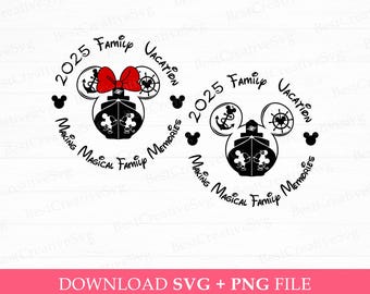 2025 Family Vacation SVG, Mouse Couple Trip Design (Instant Download)