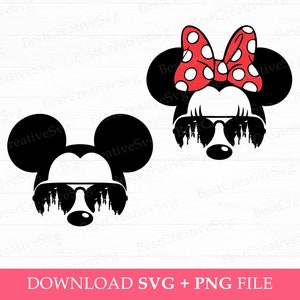 Mouse Couple Svg, Family Trip Svg, Family Vacation Svg, Mouse with Sunglasses Svg, Vacay Mode, Png Svg Files For Print, Instat Download