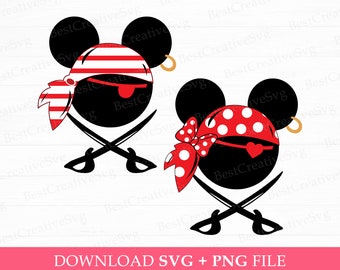 Pirates Bundle 2023 Svg, Familievakantie Svg, Familieuitje Svg, Paarreis Svg, Pirates Mouse Couple Svg, Png Svg-bestanden voor sublimatie