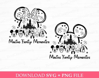 Family Vacation SVG, Mouse and Friends, Magical Kingdom (SVG, PNG)
