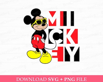 Retro Mouse with Sunglasses SVG, Family Trip Design (Instant Download)