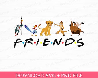 Lion and Friends SVG, Family Vacation Trip, Animal Kingdom (Instant Download)