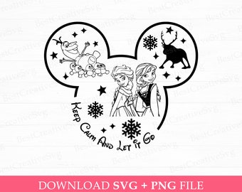 Princesses Family Trip SVG, Mouse Ears, Stars (SVG, PNG Files)