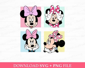 Miss Mouse SVG, Colorful Family Trip Vacation Png (Instant Download)