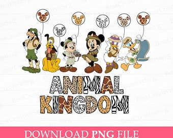 Family Safari Animal Kingdom PNG, Mouse and Friends Vacation (PNG File)