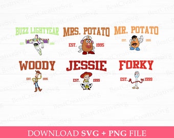 Toy Friends SVG Bundle, Family Vacation Characters (Instant Download)