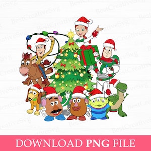 Christmas Toy Friends Png, Christmas Png, Holiday Season Png, Christmas Tree Png, Christmas Family Png, Png Files For Sublimation