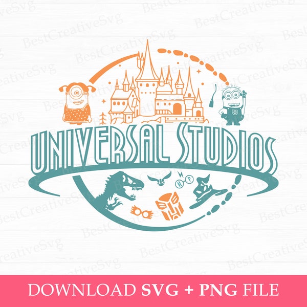 Universal Studios Svg, Magical Kingdom Svg, Family Trip Svg, Universal Trip Svg, Cute Characters Svg, Family Studio Trip, Svg Png Files