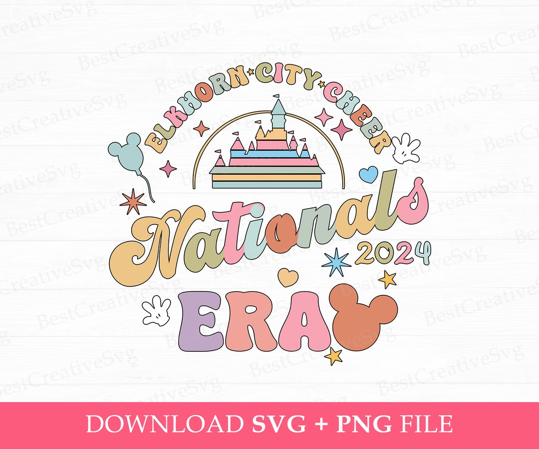 Elkhorn City Cheer Nationals 2024 Era Svg, Magical Kingdom Svg, Mouse
