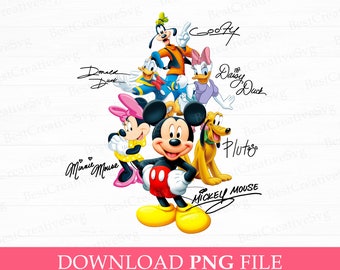 Ratón y amigos (Png), Mejores amigos (Png), Viaje familiar (Png), Vacaciones familiares (Png), Modo vacaciones, Archivo Png para sublimación, Descarga instantánea
