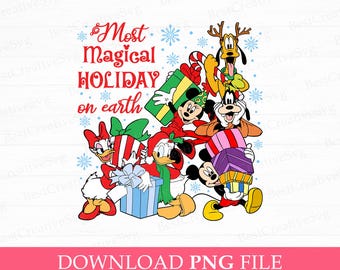Mouse and Friends Christmas PNG: Most Magical Holiday On Earth (Digital File)