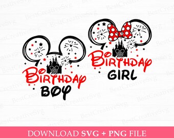 Magical Kingdom Birthday SVG, Mouse Ears, Stars (Instant Download)