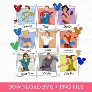 Prince Svg, Family Trip Svg, Prince Squad Svg, Family Vacation Svg, Mouse Ear Balloons and Snacks, Prince Friends Svg, Png Svg Files