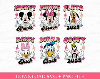 2025 Family Vacation SVG Bundle, Mouse and Friends (Digital Download)