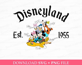 Mouse and Friends Vacation SVG, Family Trip PNG Files (Instant Download)
