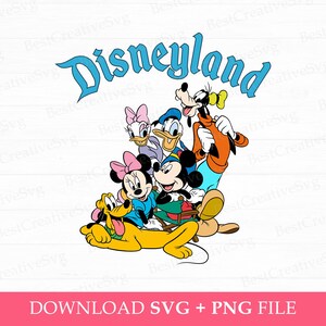 Muis en vrienden Svg, familie-uitstapje Svg, stripfiguren Svg, familievakantie Svg, Vacay-modus, Png Svg-bestanden voor sublimatie