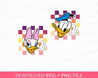 Duck Couple Face Svg, Color Checkered Svg, Family Vacation Svg, 2024 Family Trip Svg, Vacay Mode, Png Svg Files, Instant Download