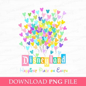 Happiest Place on Earth Png, Family Vacation Png, Family Trip Png, Mouse Ear Balloons Png, Vacay Mode, Png File For Sublimation