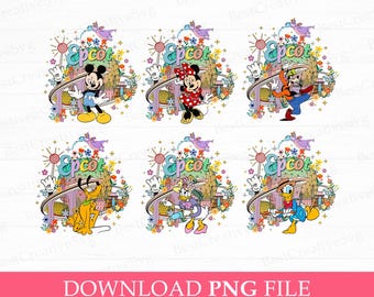 Epcot World Tour PNG Bundle, Maus und Freunde (Instant Download)