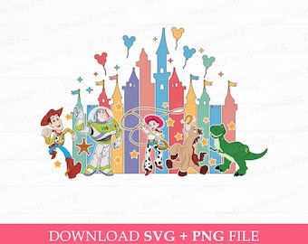 Toy Friends Svg, Family Trip Svg, Magical Kingdom Svg, Cowboy and Friends Svg, Friendship Svg, Png Svg Files For Print, Instant Download