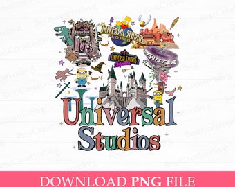 Viagem em Família Png, Viagem Universal Png, Férias em Família Png, Modo Vacay, Castelo Mágico Png, Arquivo Png para Sublimação, Download Instantâneo