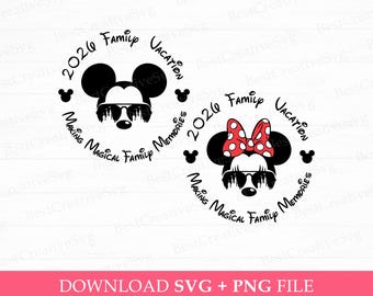 Mouse and Friend Svg, Family Vacation 2026, Making Magical Family Memories, Instant Download