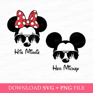 Mouse Couple with Sunglasses Svg, Family Trip Svg, Magical Kingdom Svg, Mouse and Friend Svg, Family Vacation Svg, Vacay Mode, Png Svg File