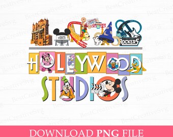 Hollywood Studios Png, Mouse and Friends Png, Family Trip Png, Family Vacation Png, Vacay Mode, Png File For Sublimation, Instant Download