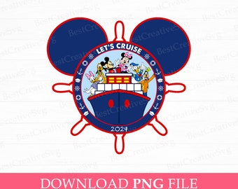 2024 Family Cruise PNG, Mouse and Friends Vacation (PNG File)