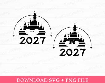 2027 Magical Kingdom Family Trip SVG PNG, Family Matching Design, Digital Download