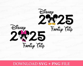 Family Trip 2025 SVG: Mouse Ears, Magical Kingdom (Instant Download)