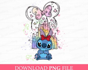 Watercolor Magical Castle, Cute Character PNG, Family Trip, Vacay Mode (Sublimation PNG)