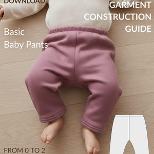 Basic Oz Baby Shorts Garment Construction Guide PDF  Pattern Drafting 0-2 Years Knit CAD