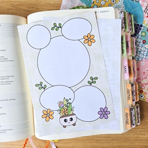 Grow in Grace Christian Bible Insert Set 10 Pack (Circle) | Bible Journaling | Bible Study | Bible Tip Ins | Bible Notes