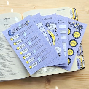 In the Light Christian Bible Insert Set 5 Pack | Bible Journaling | Bible Study | Bible Tip Ins | Bible Notes