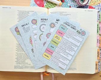 Held - Bible Insert Set 6 Pack | Bible Journaling | Bible Study | Bible Tip Ins | Bible Notes | 4x6 sheets