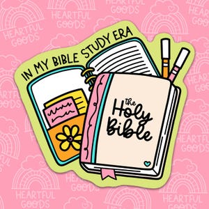In My Bible Study Era Faith Based Waterproof Sticker, Christian Vinyl Sticker, Bible Sticker, Faith Sticker, Inspirational Sticker