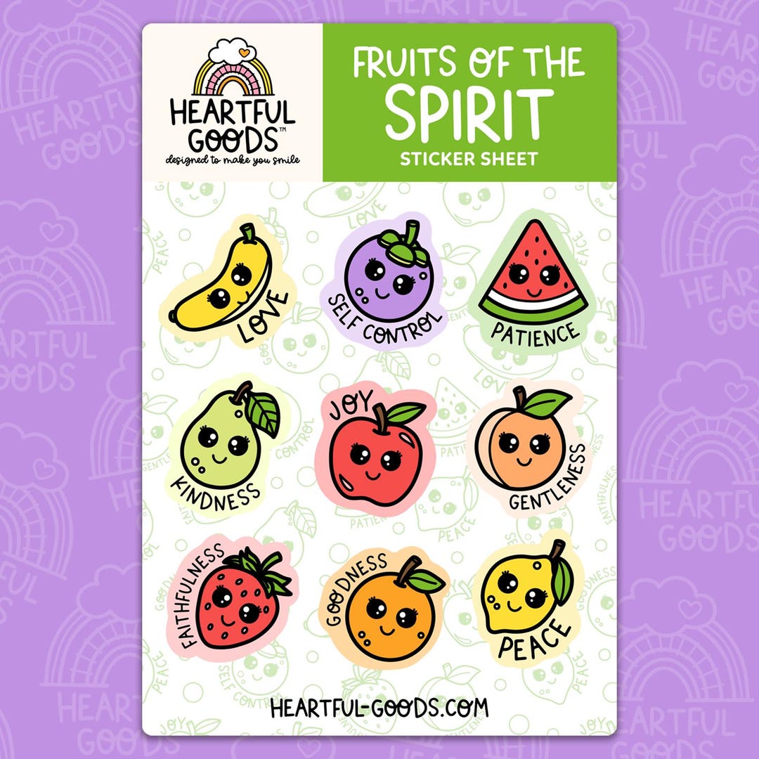 Fruits of the Spirit Christian Bible Sticker Sheet / Bible Journaling ...