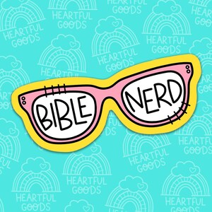 Bible Nerd Faith Based Waterproof Sticker, Christian Vinyl Sticker, Bible Sticker, Faith Sticker, Inspirational Sticker, Cozy Bible Sticker