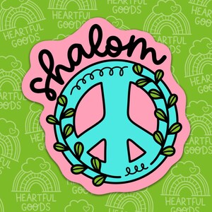 Shalom Faith Based Waterproof Sticker, Christian Vinyl Sticker, Bible Sticker, Faith Sticker, Inspirational Sticker